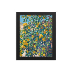 Lemon Trees in La Mortola, 1921 by Theo van Rysselberghe framed print on a plain backdrop in size 8"x10".