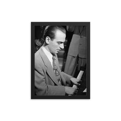 Lennie Tristano framed print on a plain backdrop in size 12"x16".