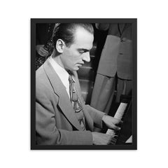 Lennie Tristano framed print on a plain backdrop in size 16"x20".