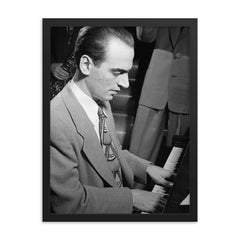 Lennie Tristano framed print on a plain backdrop in size 18"x24".