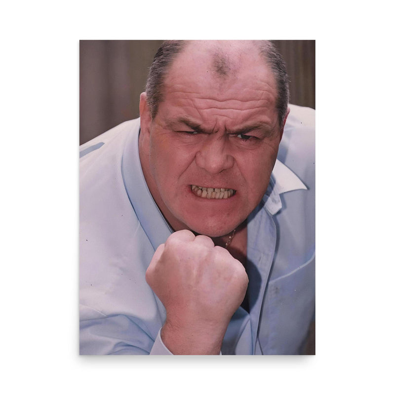 Lenny McLean poster on a plain backdrop in size 18