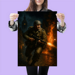 Leo Major liberating Zwolle alone at night poster 3