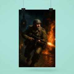 Leo Major liberating Zwolle alone at night poster 6