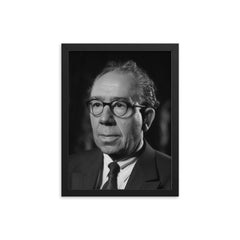 Leo Strauss framed print on a plain backdrop in size 12"x16".