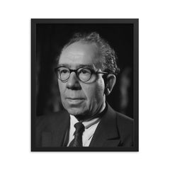 Leo Strauss framed print on a plain backdrop in size 16"x20".