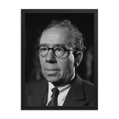 Leo Strauss framed print on a plain backdrop in size 18"x24".