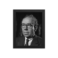 Leo Strauss framed print on a plain backdrop in size 8"x10".