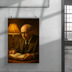Leo Strauss nocturnal reading lamp portrait poster 4