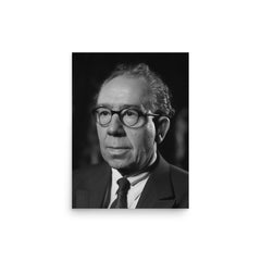 Leo Strauss poster on a plain backdrop in size 12"x16".