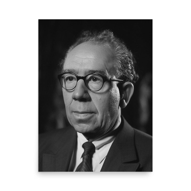 Leo Strauss poster on a plain backdrop in size 18