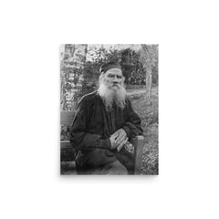 Leo Tolstoy poster on a plain backdrop in size 12"x16".