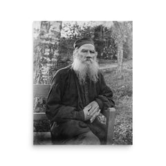 Leo Tolstoy poster on a plain backdrop in size 16"x20".