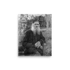 Leo Tolstoy poster on a plain backdrop in size 8"x10".