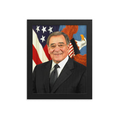 Leon Panetta framed print on a plain backdrop in size 8"x10".