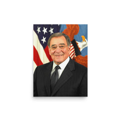 Leon Panetta poster on a plain backdrop in size 12"x16".