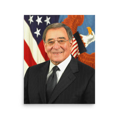 Leon Panetta poster on a plain backdrop in size 16"x20".