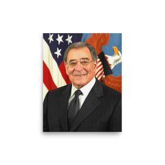 Leon Panetta poster on a plain backdrop in size 8"x10".