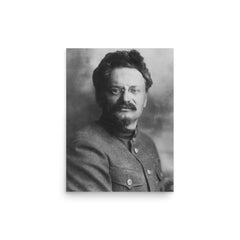 Leon Trotsky poster on a plain backdrop in size 12"x16".