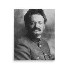 Leon Trotsky poster on a plain backdrop in size 16"x20".