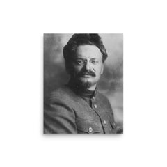 Leon Trotsky poster on a plain backdrop in size 8"x10".