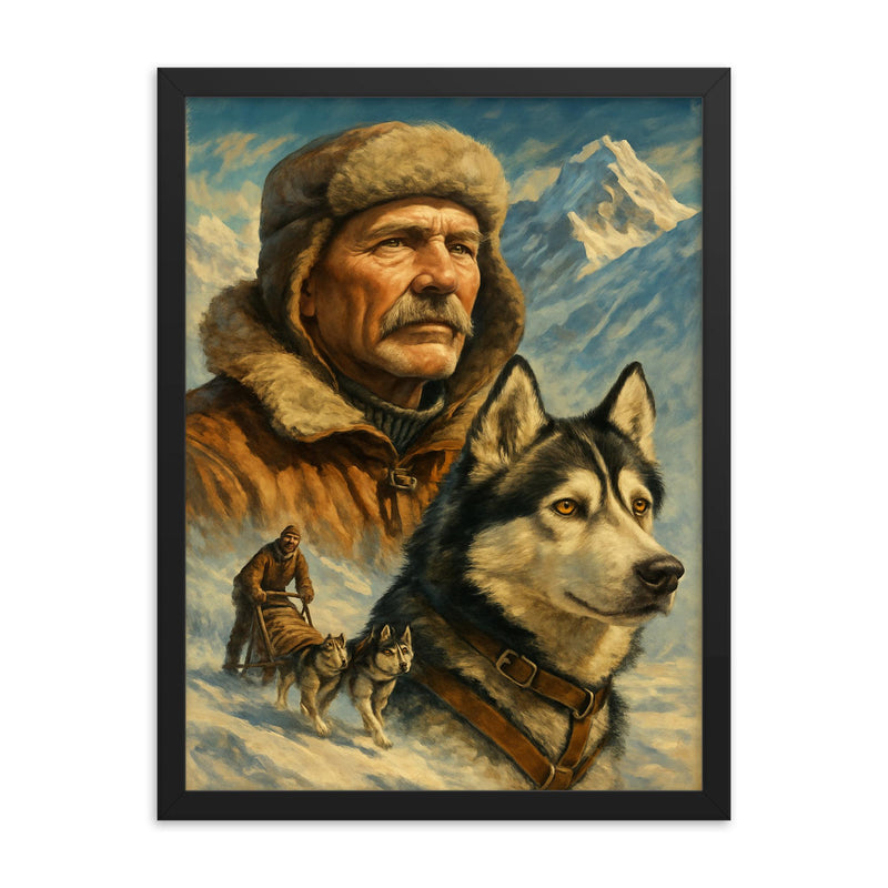 Leonhard Seppala framed print on a plain backdrop in size 18