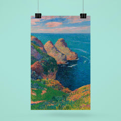 Les Falaises au Bord de la Mer by Henry Moret poster 6