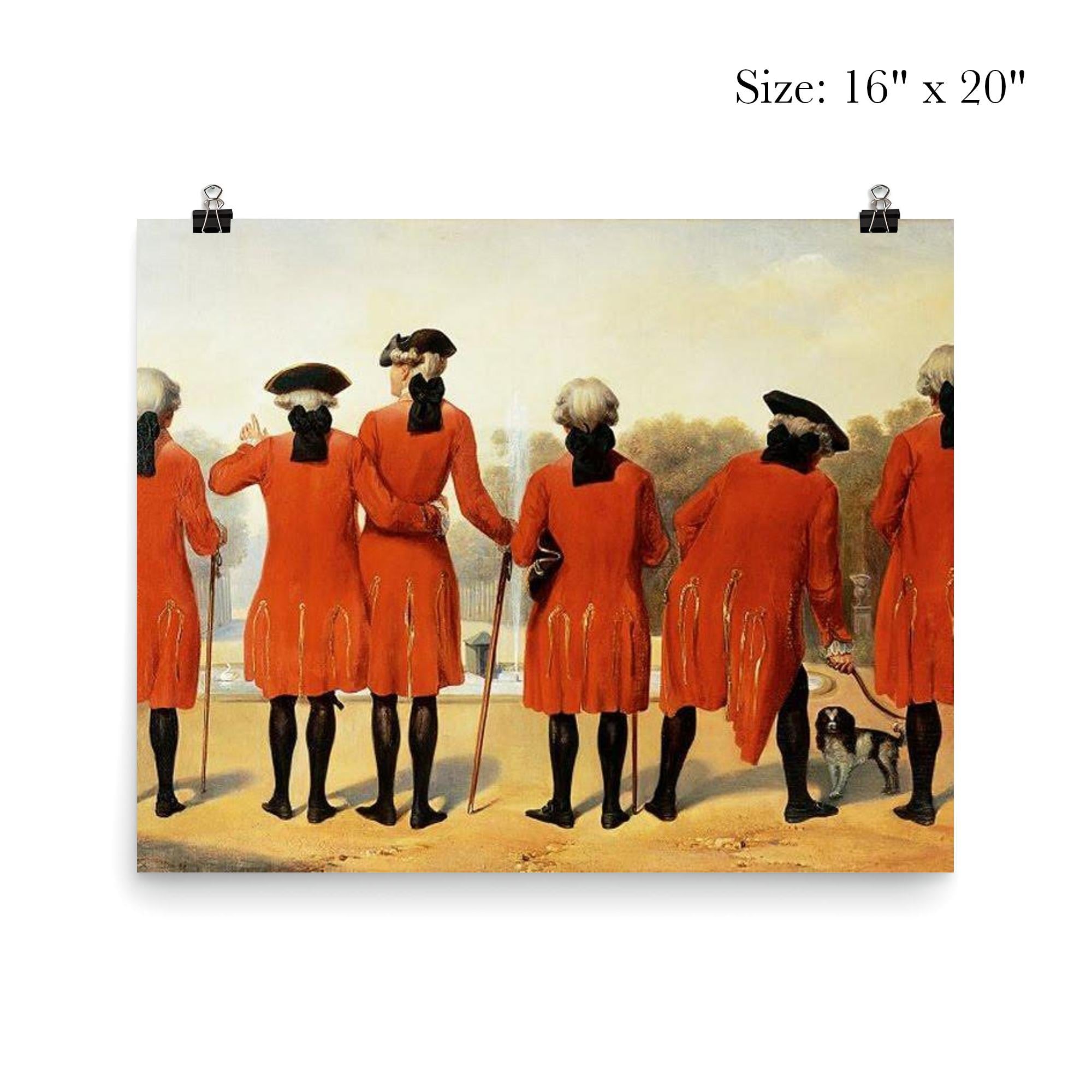 Les Gentilshommes du Duc d’Orléans dans l’habit de Saint-Cloud by Henri Félix Emmanuel Philippoteaux, 1839 poster 2