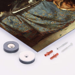 Let Him Rest by Briton Riviere metal print mockup