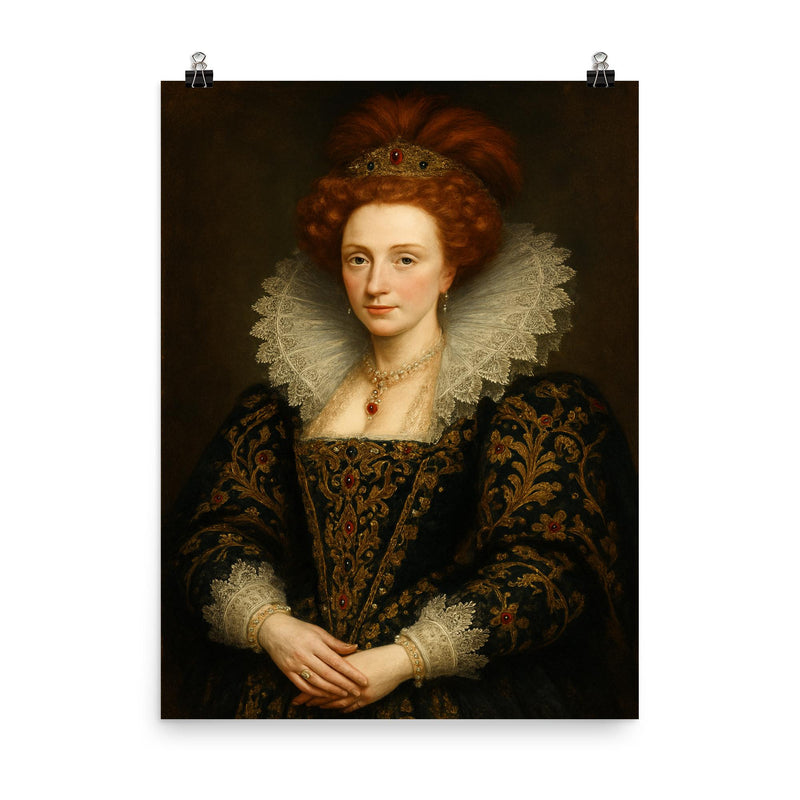 Lettice Knollys poster on a plain backdrop in size 8