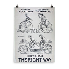 Liberalism, the Right Way - 1924 Liberal Party Campaign Poster poster on a plain backdrop in size 8"x10".