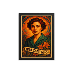 Lidia Zamenhof framed print on a plain backdrop in size 12"x16".