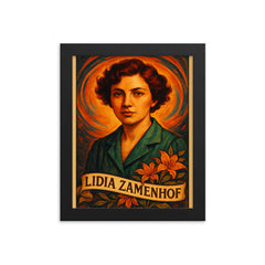 Lidia Zamenhof framed print on a plain backdrop in size 8"x10".