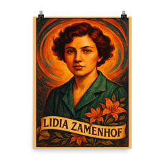 Lidia Zamenhof poster on a plain backdrop in size 8"x10".