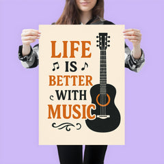 Life is better with music poster 3