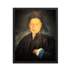 Lin Zexu framed print on a plain backdrop in size 16"x20".