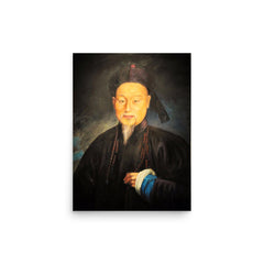 Lin Zexu poster on a plain backdrop in size 12"x16".