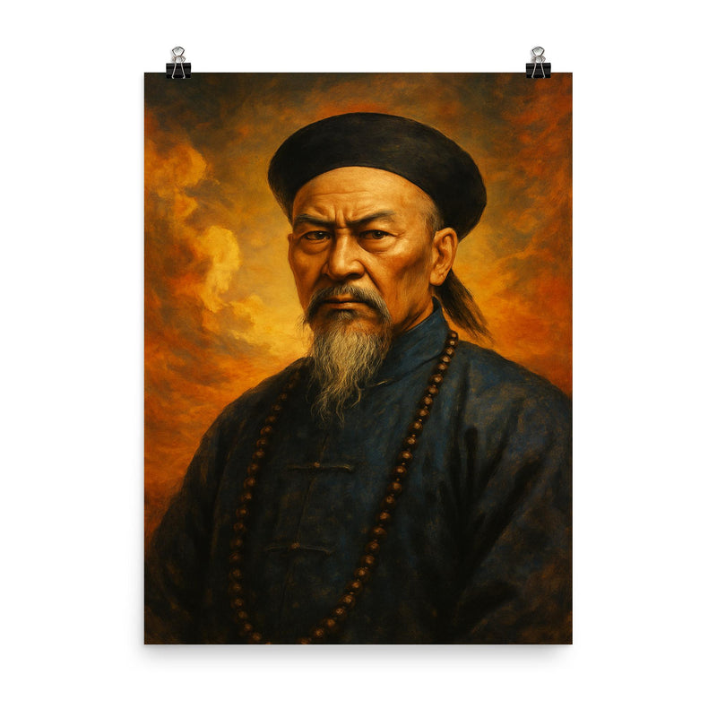 Lin Zexu poster on a plain backdrop in size 8