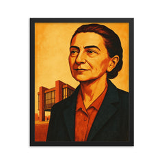 Lina Bo Bardi framed print on a plain backdrop in size 16"x20".