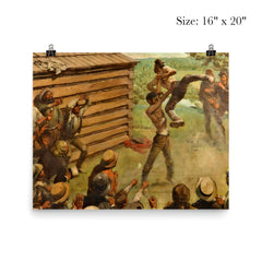 Lincoln Licks Armstrong Abraham Lincoln Wrestling by Harold Von Schmidt poster 2