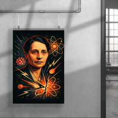 Lise Meitner by split atom sketches poster 4