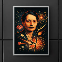 Lise Meitner by split atom sketches poster 5
