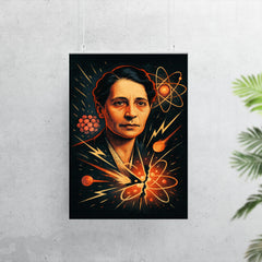 Lise Meitner by split atom sketches poster 7