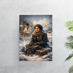 Lise Meitner in snowy exile reflection poster 7