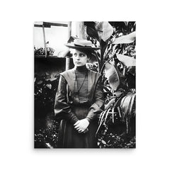 Lise Meitner poster on a plain backdrop in size 16"x20".