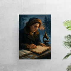 Lise Meitner winter exile calculating nuclear fission poster 7