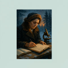 Lise Meitner winter exile calculating nuclear fission poster 8