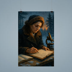 Lise Meitner winter exile calculating nuclear fission poster 9