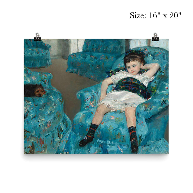 Little Girl in Blue Arm Chair by Mary Cassatt, 1878 poster 2