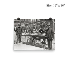 Little Italy food cart - young men selling food from a cart in Little Italy, New York City, 1908 poster 3