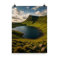 Llyn y Fan Fach Wales poster on a plain backdrop in size 8"x10".